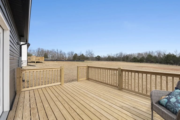 View from an NBS Homes deck across open Virginia land
